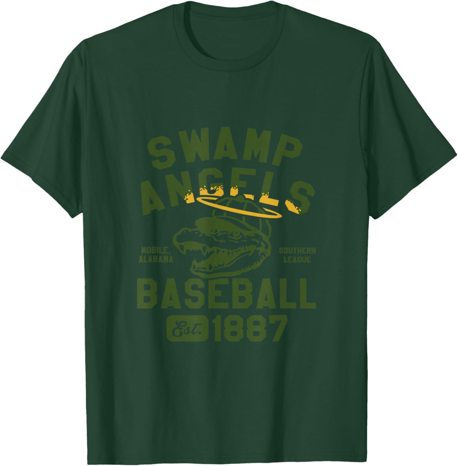 Mobile Swamp Angels Alabama Vintage Defunct Baseball T-Shirt - T-Shirt | Forest