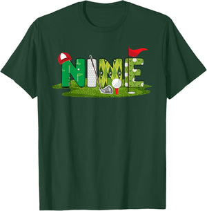 9th Birthday Golf Theme 9 Year Old Kids Sport Party T-Shirt - T-Shirt | Forest