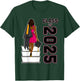 African American Afro Black Girl Graduation Class Of 2025 T-Shirt - T-Shirt | Forest