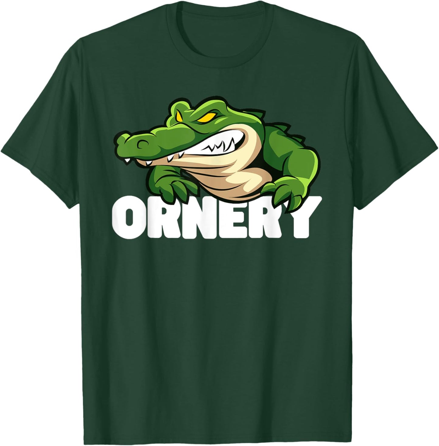Ornery Alligators Funny Grumpy Gator Mascot T-Shirt - T-Shirt | Forest