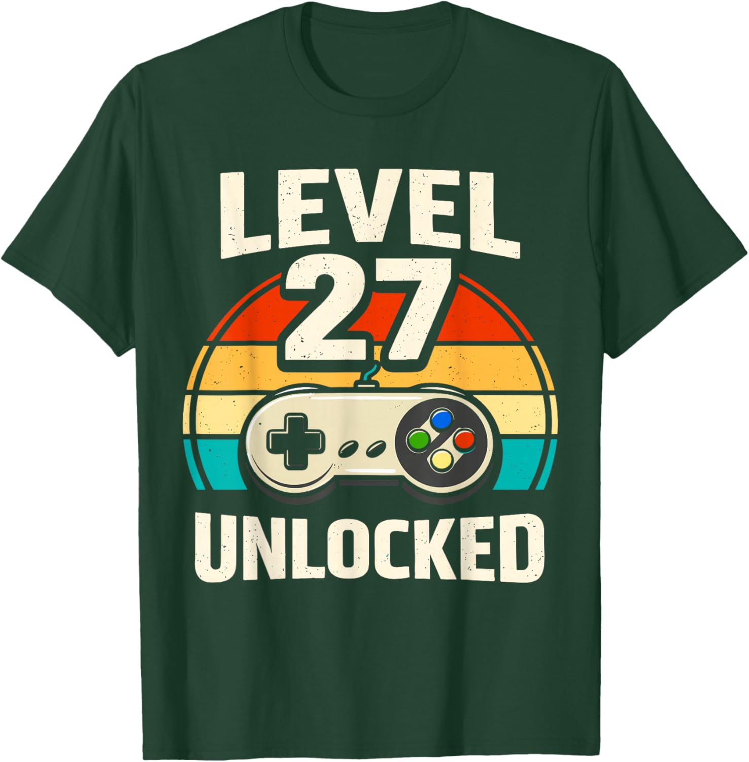 27th Birthday Level 27 Unlocked Gamer Gaming 27 Birthday T-Shirt - T-Shirt | Forest