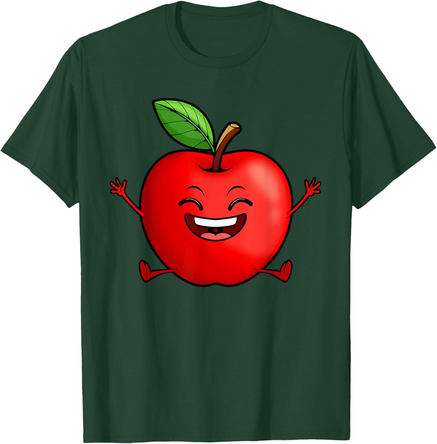 Cute Red Apple Design Women Kids Red Apple Lovers T-Shirt - T-Shirt | Forest