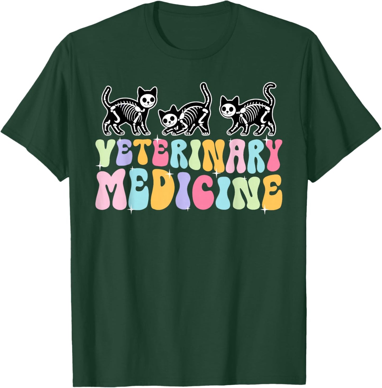 Veterinary Medicine Vet Med Veterinarian Vet Medicine Groovy T-Shirt - T-Shirt | Forest