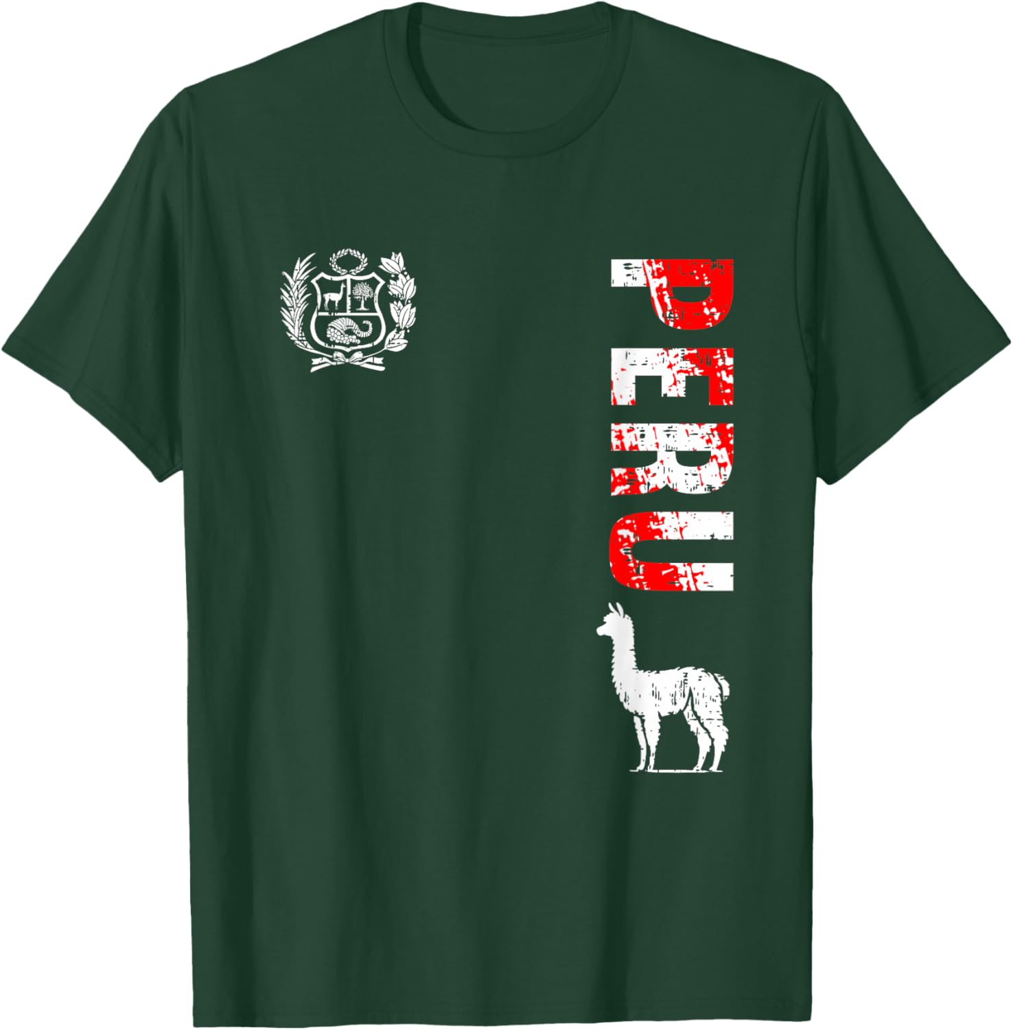 Peru Peruvian Llama Men Women Kids T-Shirt - T-Shirt | Forest