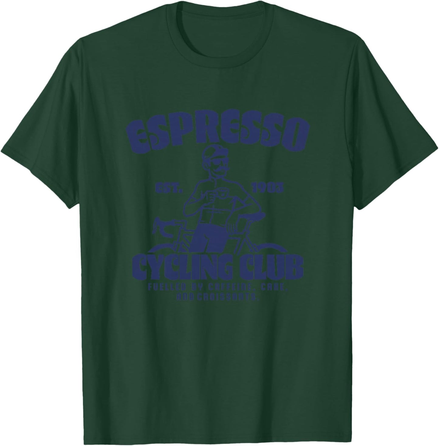 Espresso Rennrad Club Kaffee Kuchen Fahrrad Radsport Premium T-Shirt - T-Shirt | Forest