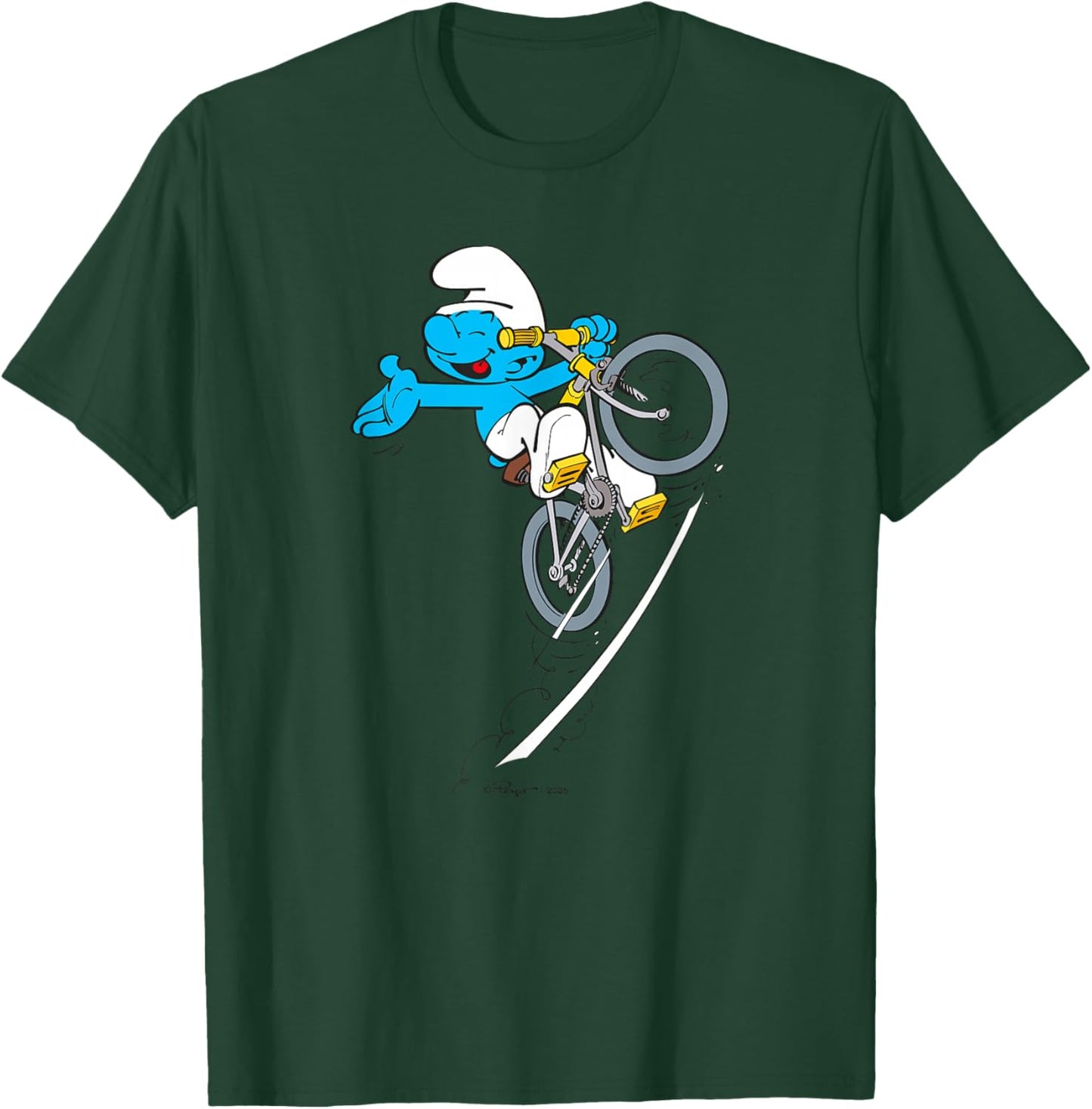 The Smurfs Mountain Biker Smurf T-Shirt - T-Shirt | Forest