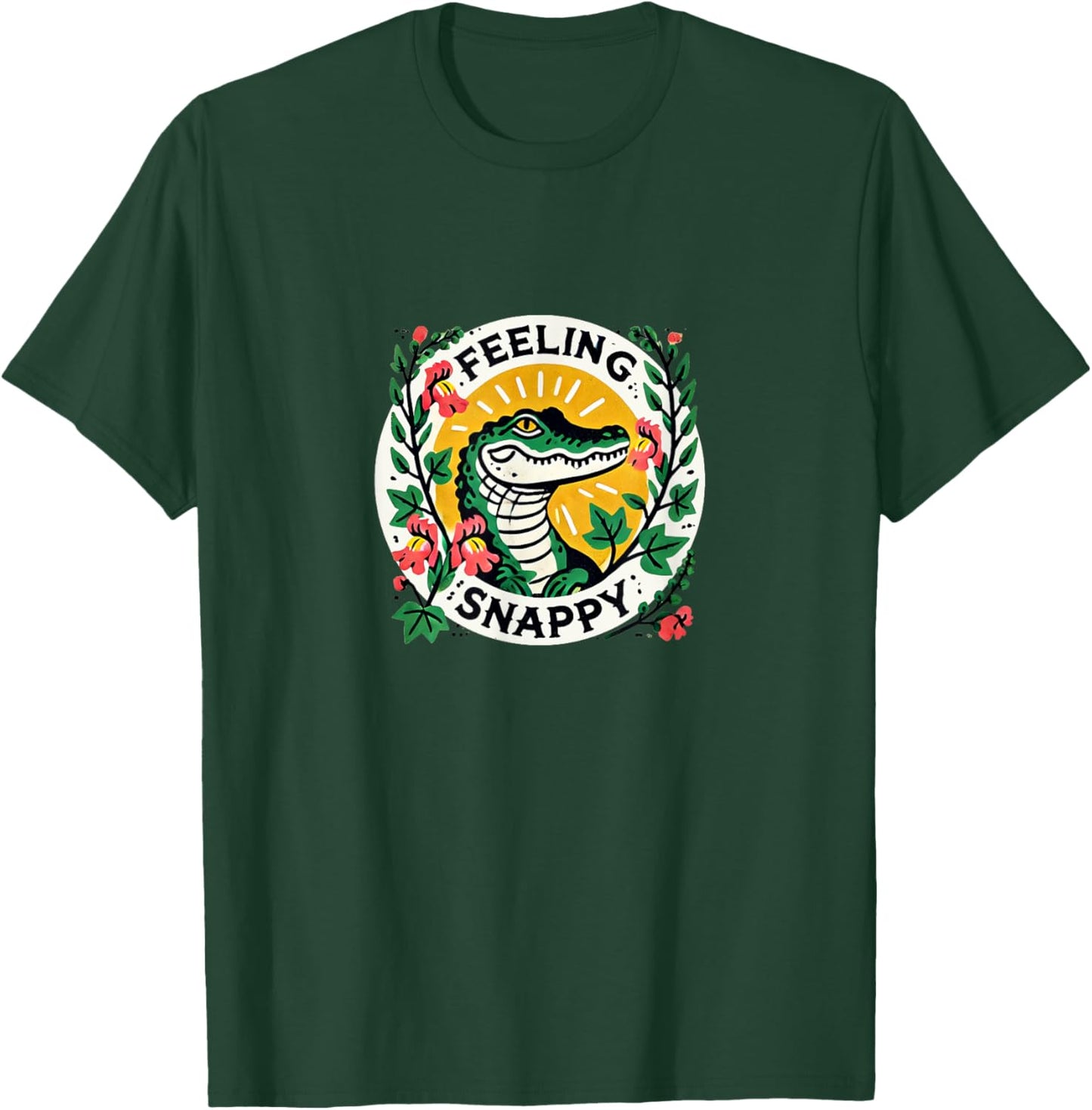 Feeling Snappy Alligator Art T-Shirt - T-Shirt | Forest