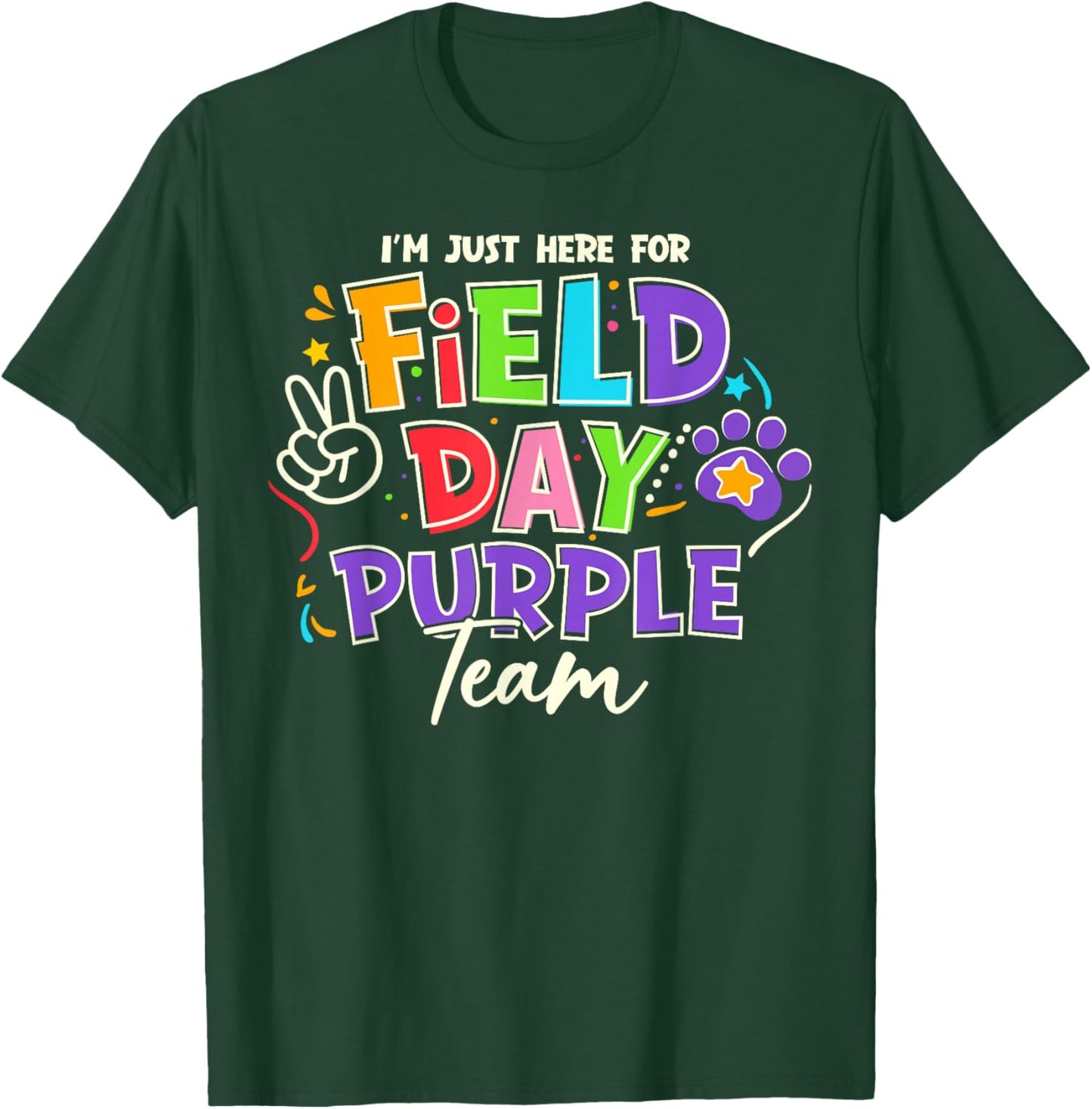 Field Day Trip Purple Team Color Game Competition Boys Girls T-Shirt - T-Shirt | Forest