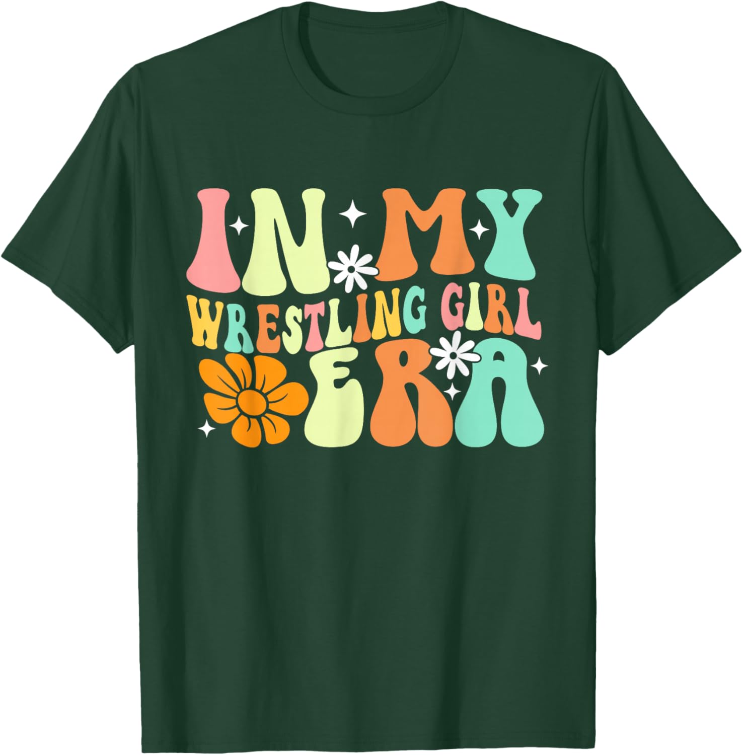 In My Wrestling Girl Era Wrestler Wrestle Groovy Women T-Shirt - T-Shirt | Forest