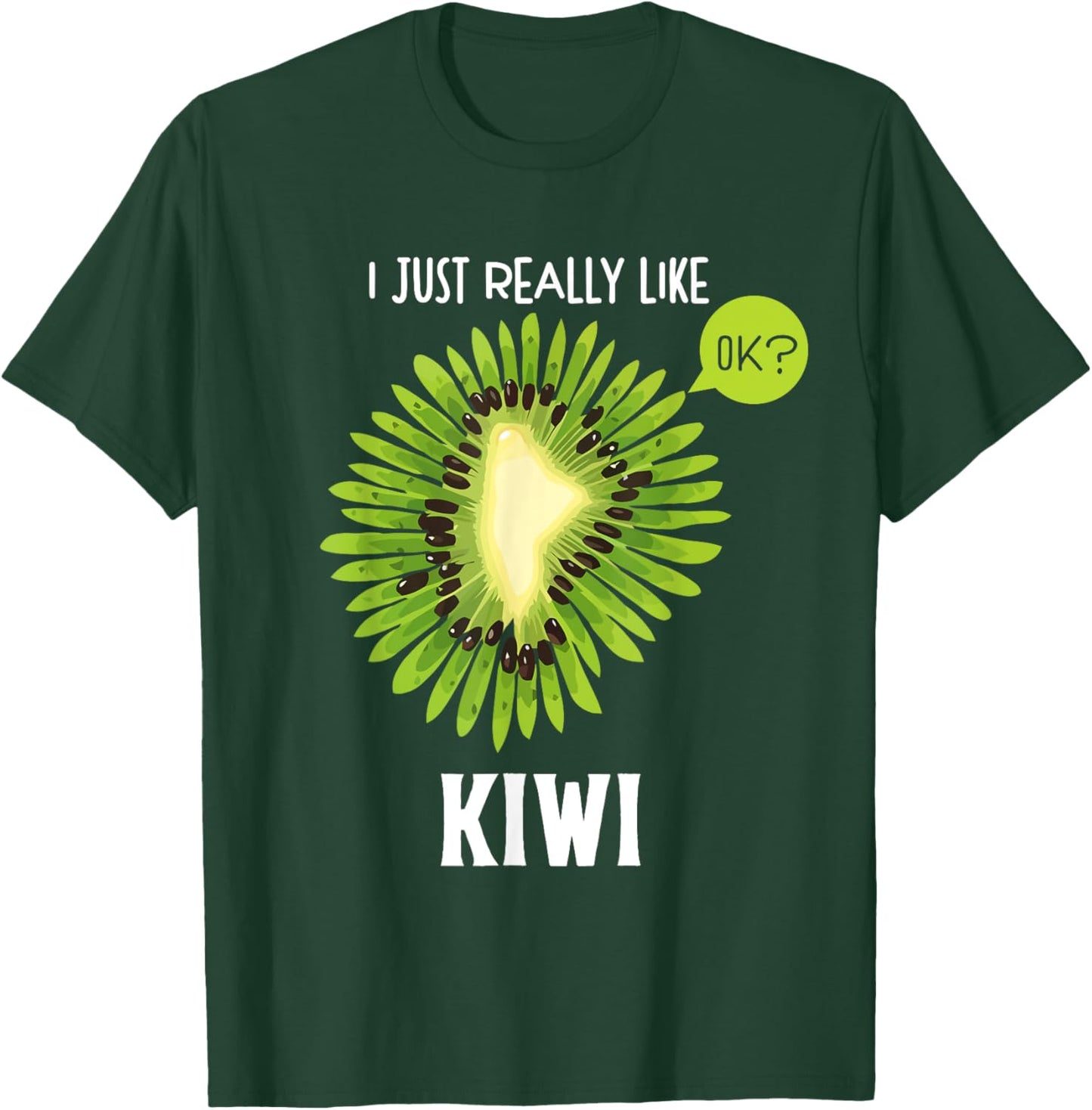 Cute Kiwi Apparel Fruit Lover Summer Matching Group Men Women Girls Kids T-Shirt - T-Shirt | Forest
