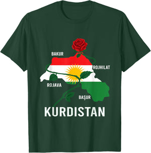 Kurdistan-Flagge Nowruz, Bakur Rojava Bashur, i Love Kurdistan T-Shirt - T-Shirt | Forest