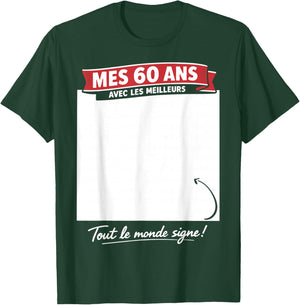 60ème Anniversaire Homme Femme 60 Ans 1966 déco drôle Cadeau T-Shirt - T-Shirt | Forest