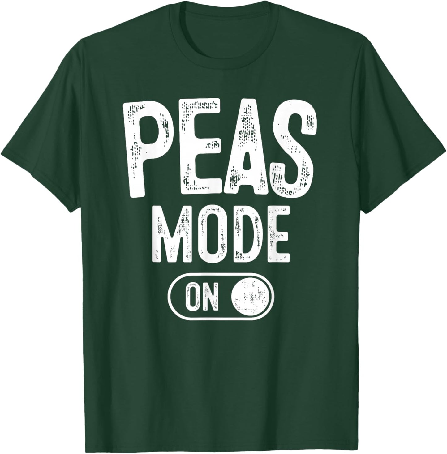Peas Mode On Costume Funny Green Peas Gift Vegetarian Farmer T-Shirt - T-Shirt | Forest