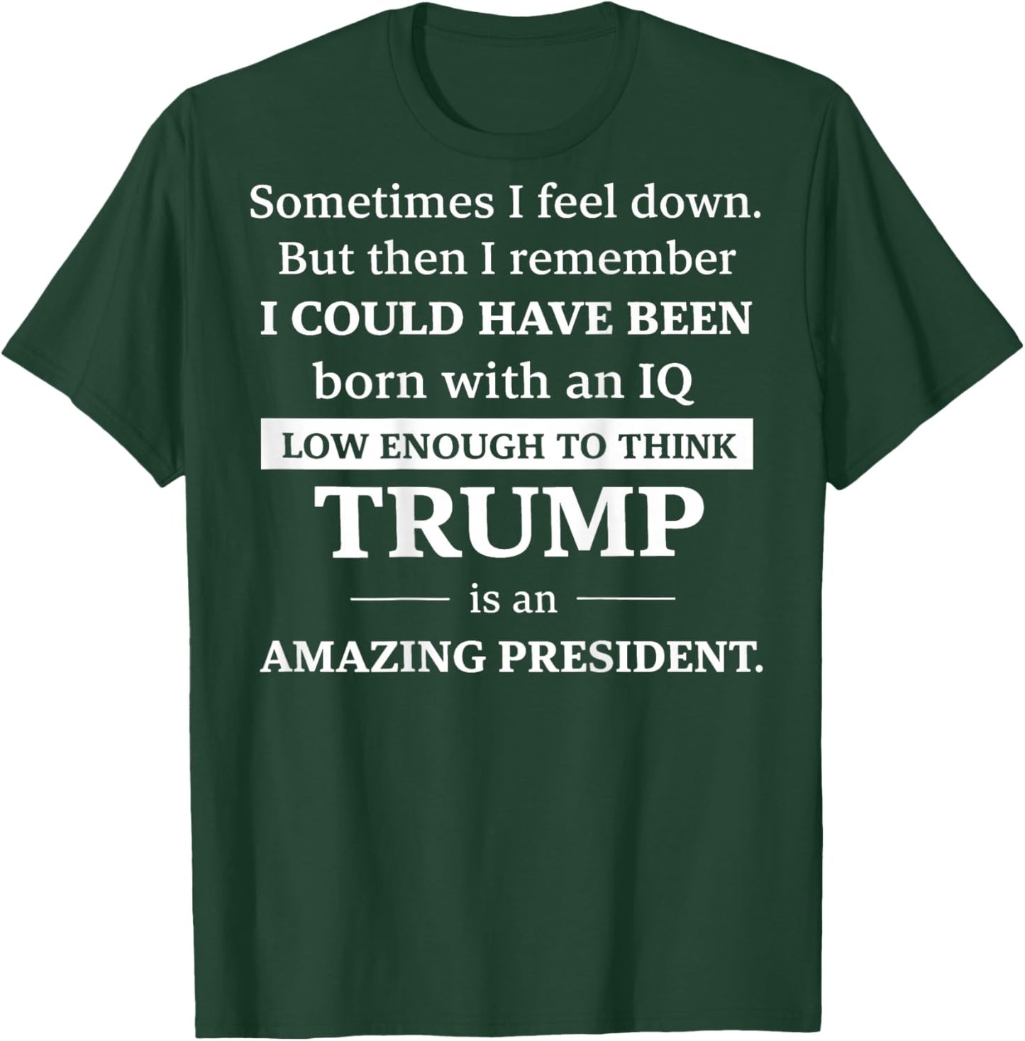 (ON Back) Sometimes I Feel Down But Then I Remember I Could T-Shirt - T-Shirt | Forest