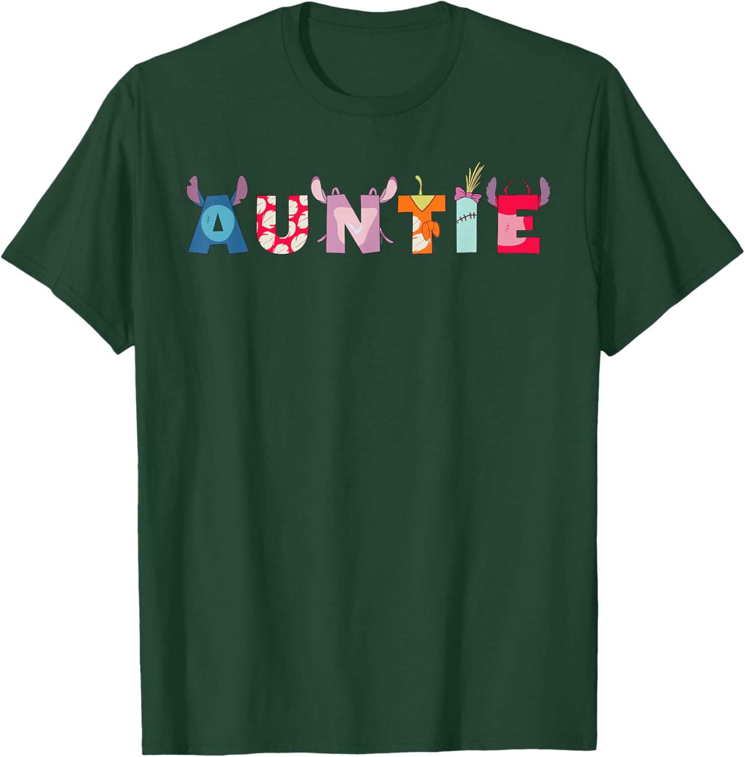 Disney Lilo & Stitch Auntie Birthday Gift Family Disney Trip T-Shirt - T-Shirt | Forest