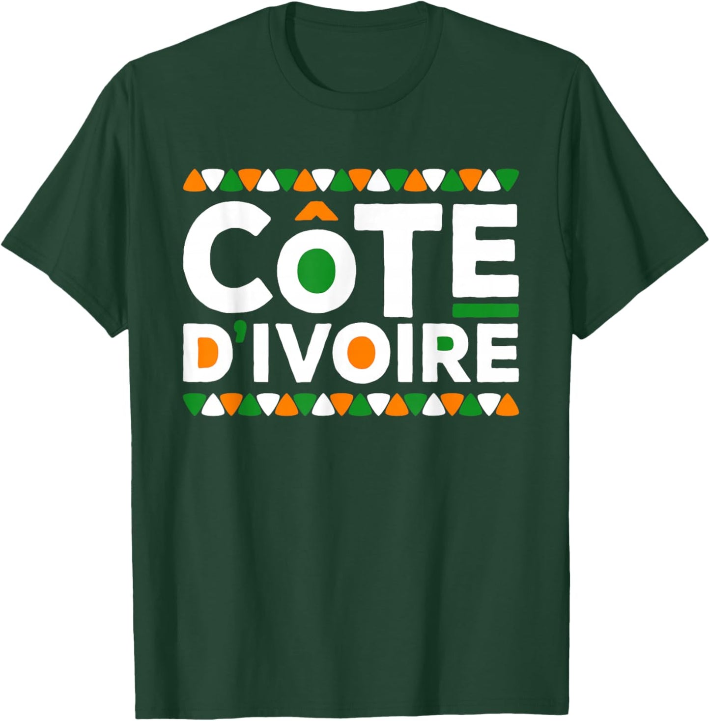 Ivory Coast Flag , Black, S T-Shirt - T-Shirt | Forest