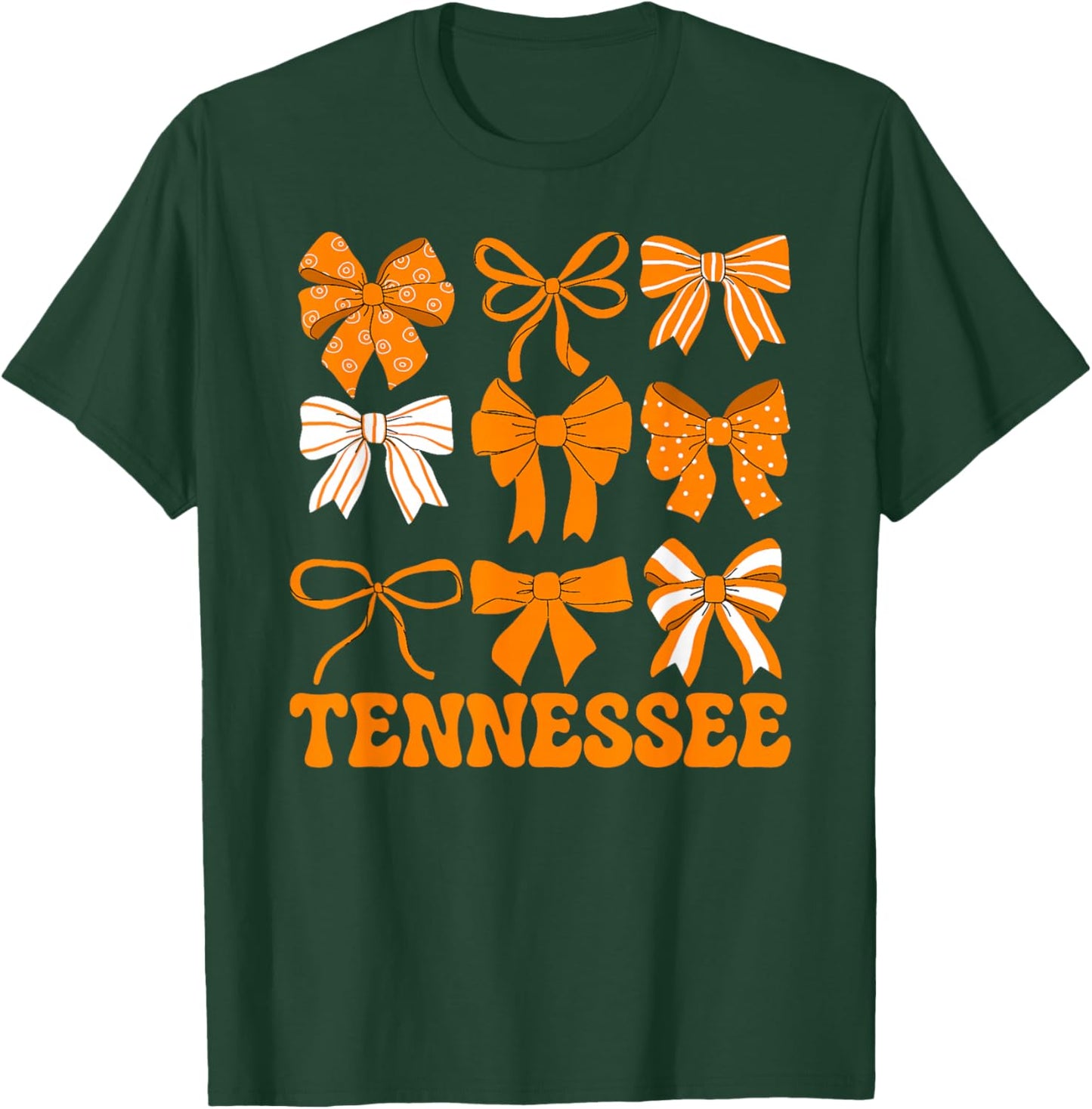 Tennessee Groovy Coquette Bow Design Girls Kids T-Shirt - T-Shirt | Forest