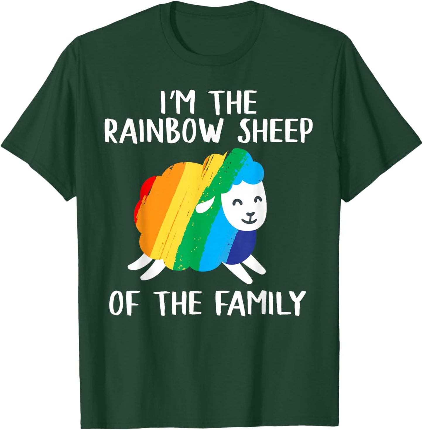Rainbow Sheep Queer Lesben Gay CSD Pride Party Wear LGBT T-Shirt - T-Shirt | Forest