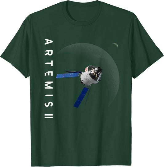 NASA Artemis II Orion Moon Mission T-Shirt - T-Shirt | Forest