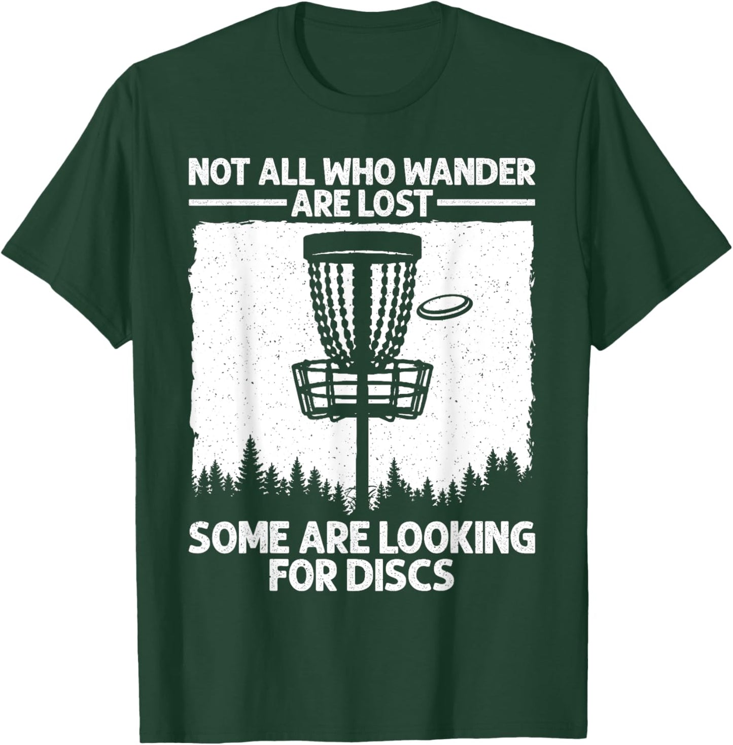 Funny Disc Golf Art Women Kids Disc Golfer Disc Golf T-Shirt - T-Shirt | Forest