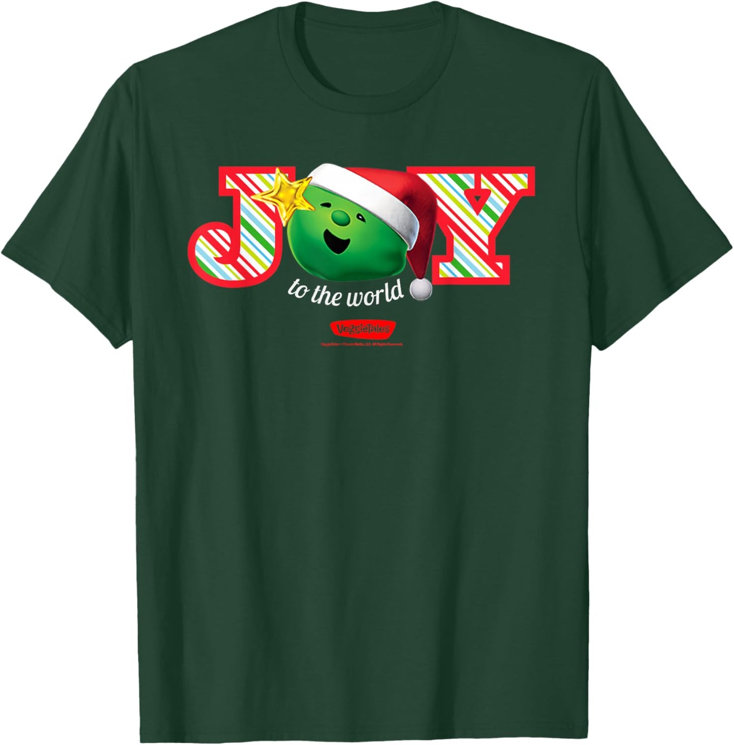 VeggieTales Joy to The World Singing Percy Pea T-Shirt - T-Shirt | Forest