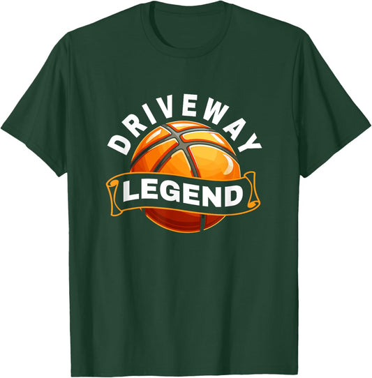 Funny Basketball - Driveway Legend - Basketball Player T-Shirt - T-Shirt | Forest