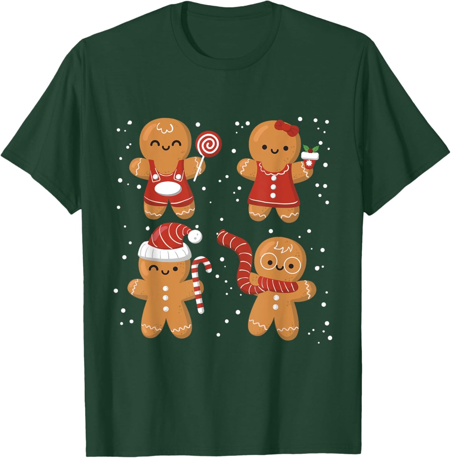 Gingerbread Man Cookie Cookie Funny Food Christmas T-Shirt - T-Shirt | Forest