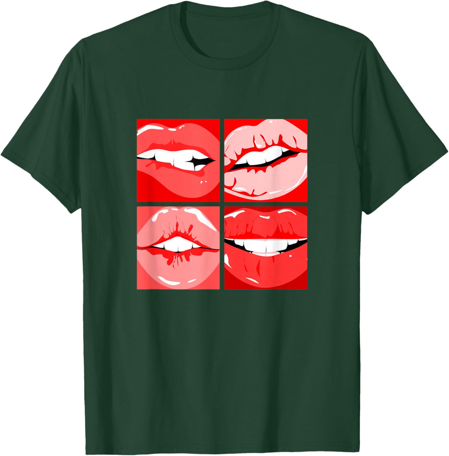 Red Read My Lips Red Graphic T-Shirt - T-Shirt | Forest