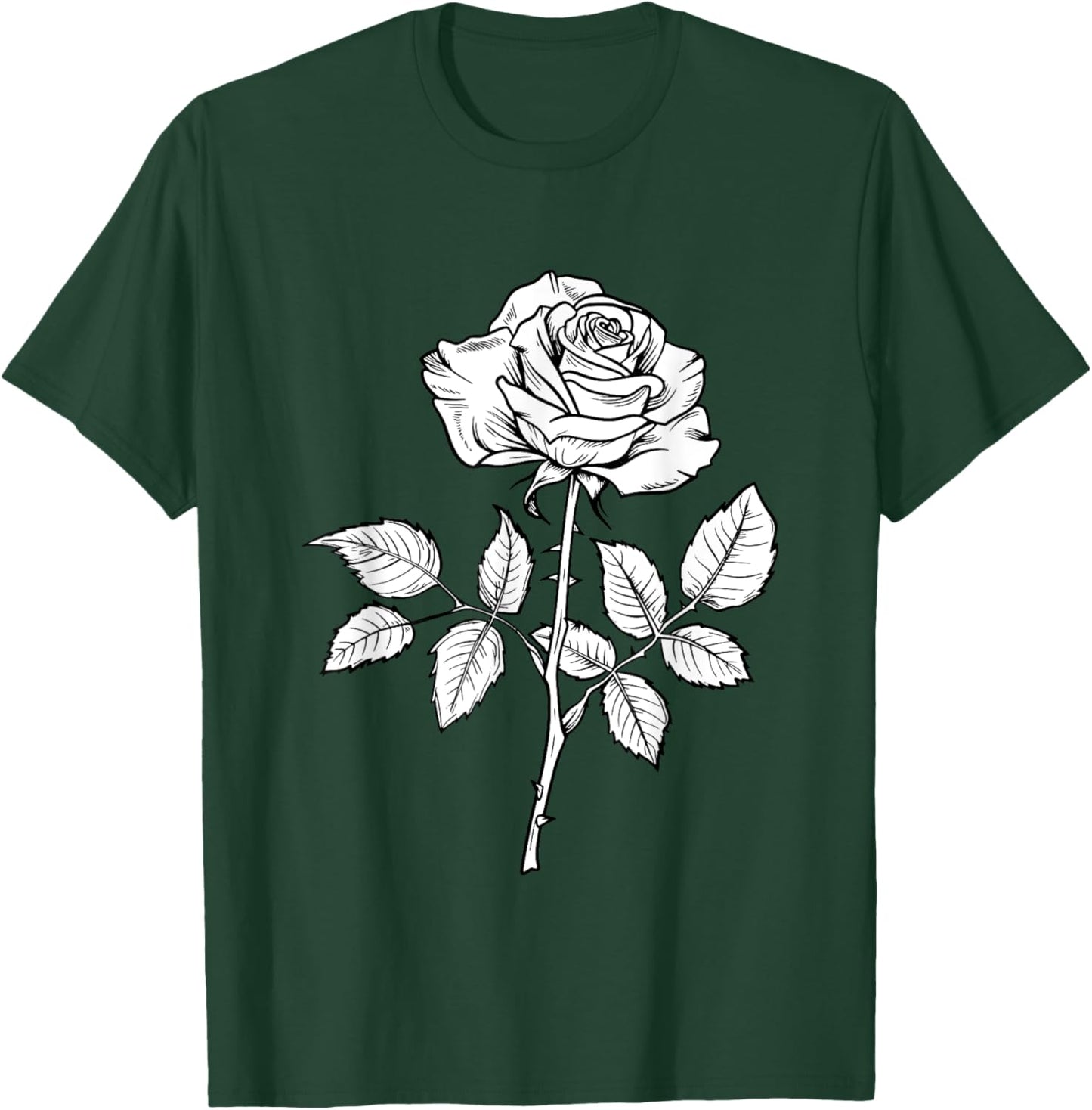 White Rose Graphic T-Shirt - T-Shirt | Forest