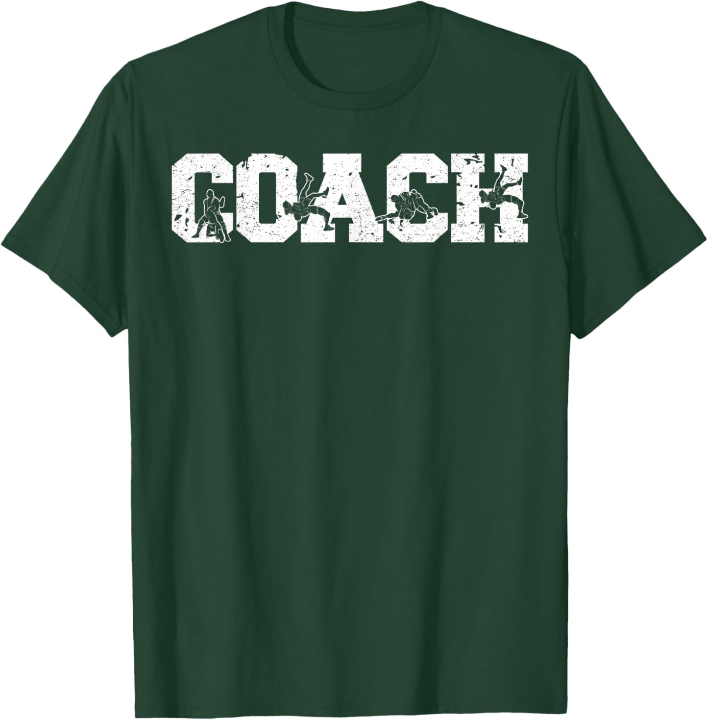 Vintage Wrestler Wrestling Coach Martial Arts MMA T-Shirt - T-Shirt | Forest