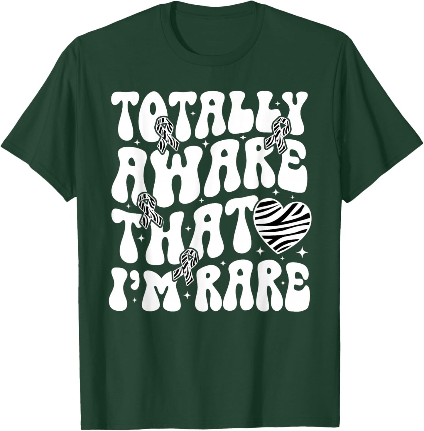 Aware That I'm Rare Disease Warrior Rare Disease Awareness T-Shirt - T-Shirt | Forest
