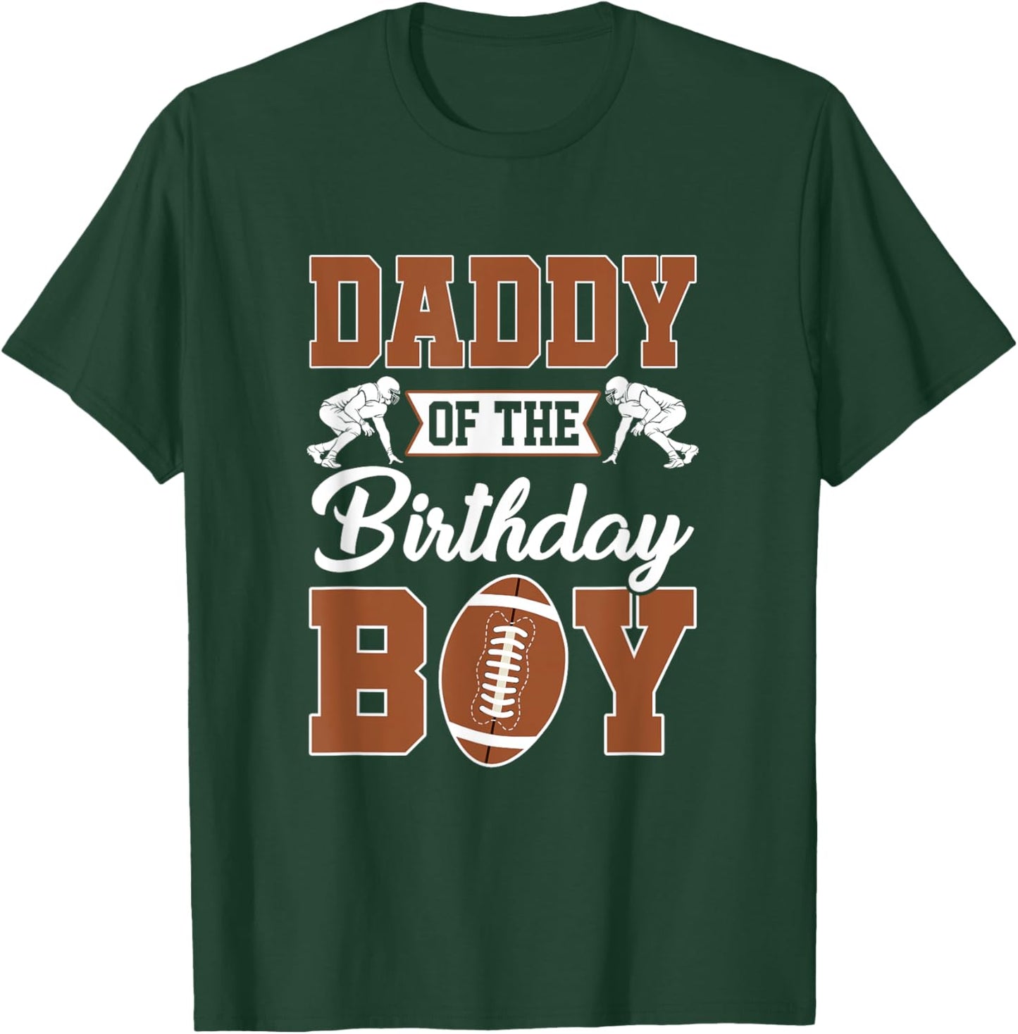 Daddy Of The Birthday Boy Football Party Family Matching T-Shirt - T-Shirt | Forest