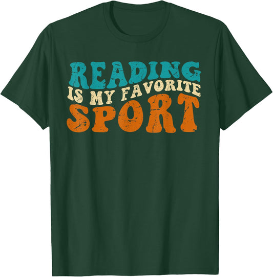 Reading Is My Favorite Sport Basketball vintage T-Shirt - T-Shirt | Forest