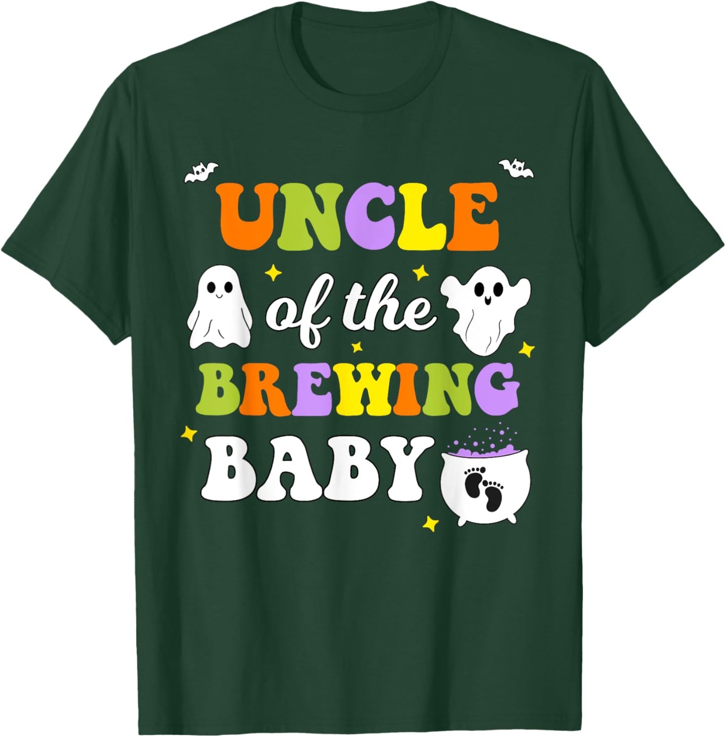 Uncle of the Brewing Baby Halloween Theme Baby Shower T-Shirt - T-Shirt | Forest