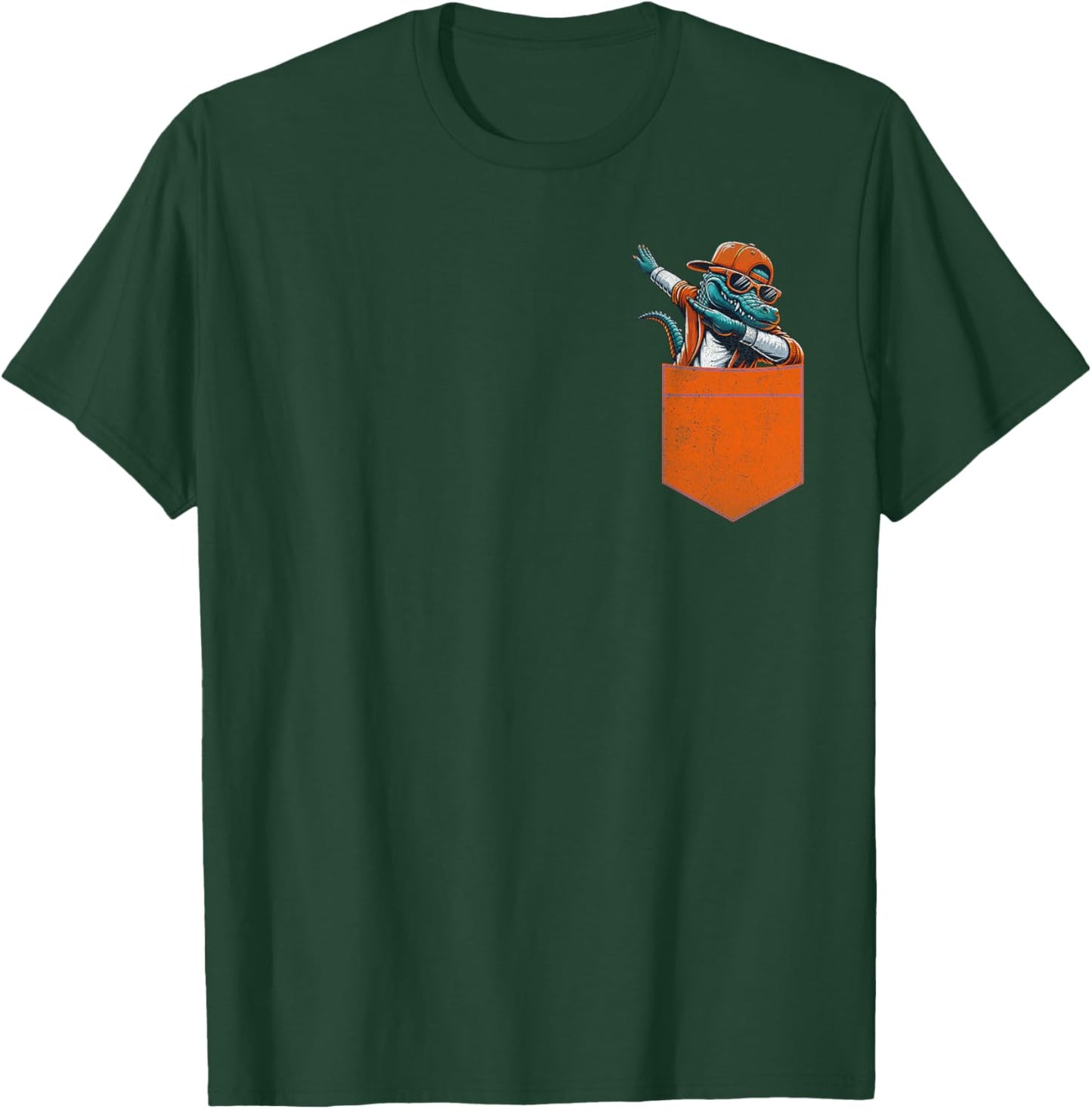 Retro Graphic Gator Dabbing in The Pocket Men Women Kids T-Shirt - T-Shirt | Forest