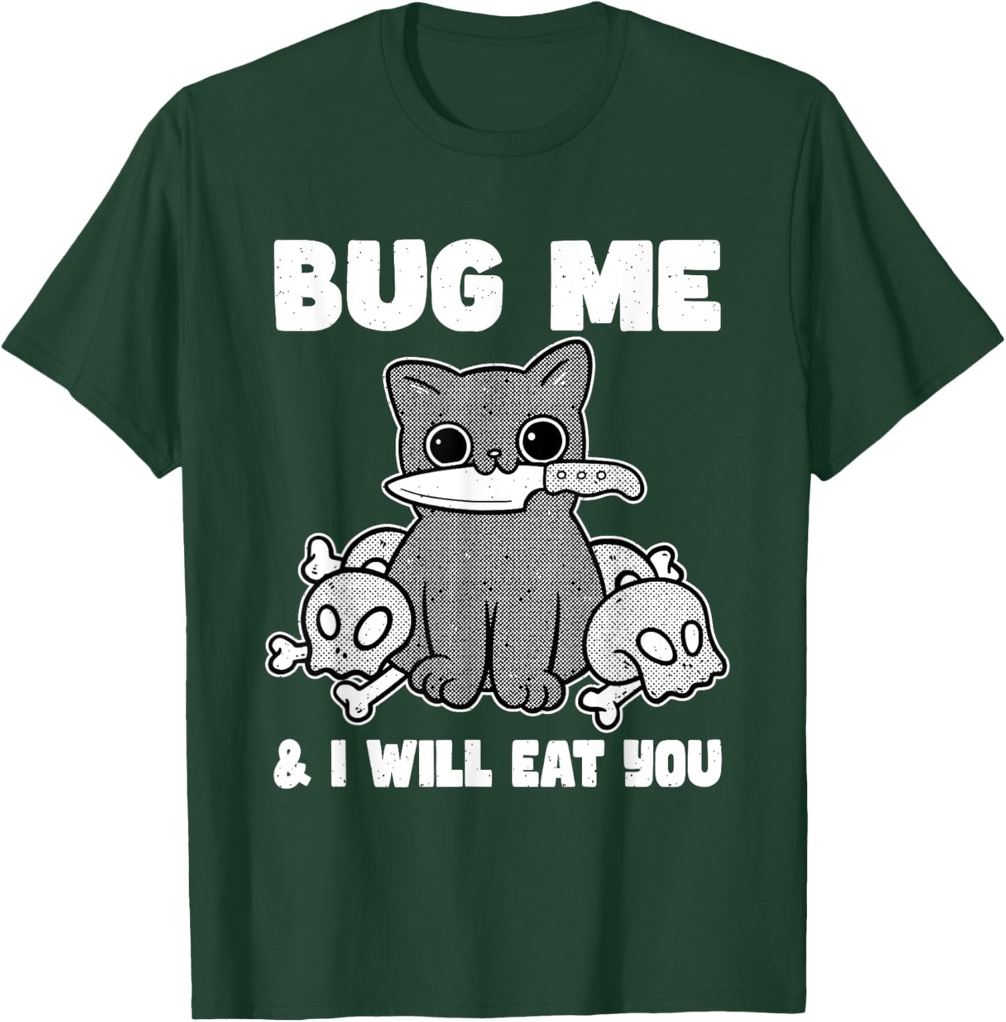 Funny Knife Cat Lover Sarcastic Pet Kitty Cat Men Women T-Shirt - T-Shirt | Forest