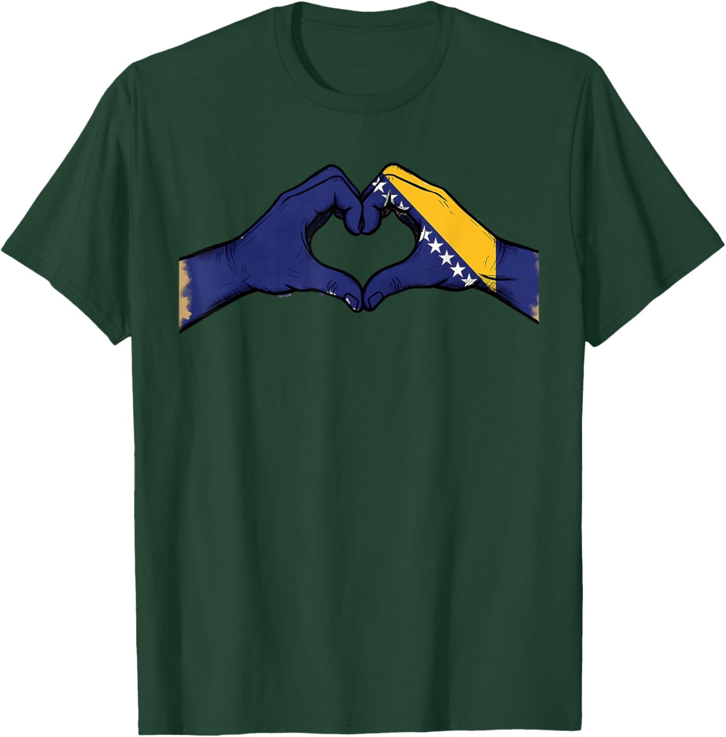 Bosnien und Herzegowina Flagge Bosnische Wurzeln T-Shirt - T-Shirt | Forest