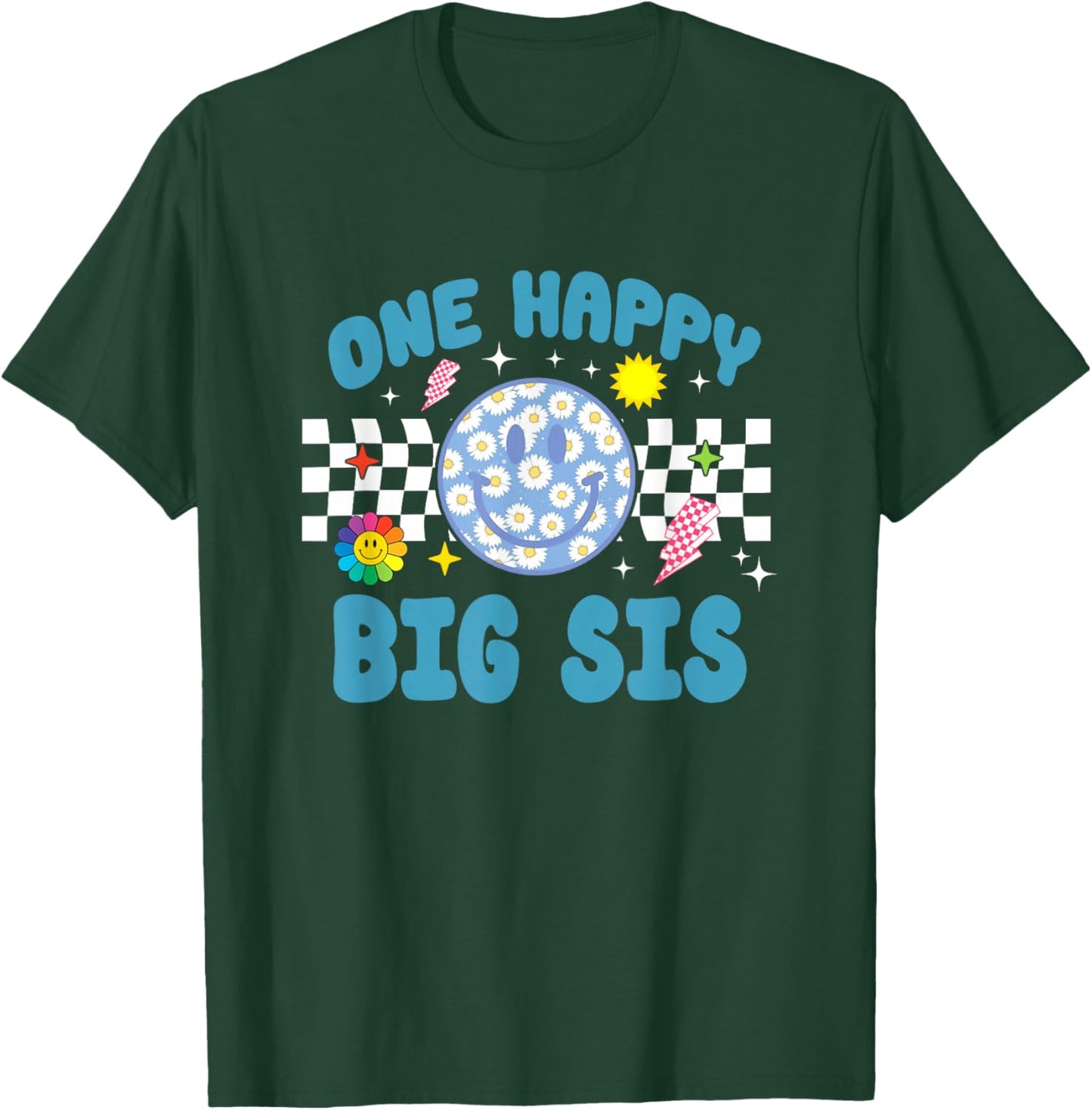 One Happy Dude Big Sis 1st Birthday Family Matching T-Shirt - T-Shirt | Forest