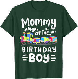Mommy of the Birthday Boy Choo Choo Train Family Matching T-Shirt - T-Shirt | Forest
