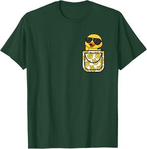 Funny Duck Pocket Duck Lover Men Women Boys Girls Kids T-Shirt - T-Shirt | Forest