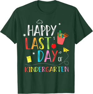 Happy Last Day Of Kindergarten Hello Summer Graduation Gifts T-Shirt - T-Shirt | Forest