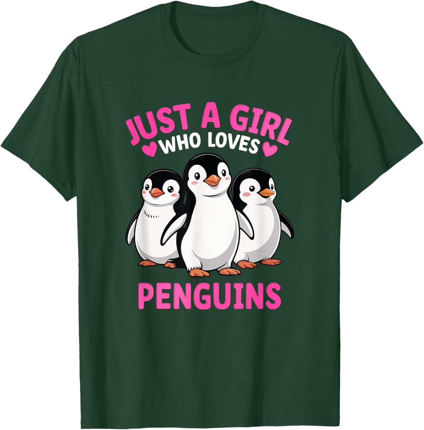 Funny Penguin Animal Just A Girl Who Loves Penguins T-Shirt - T-Shirt | Forest