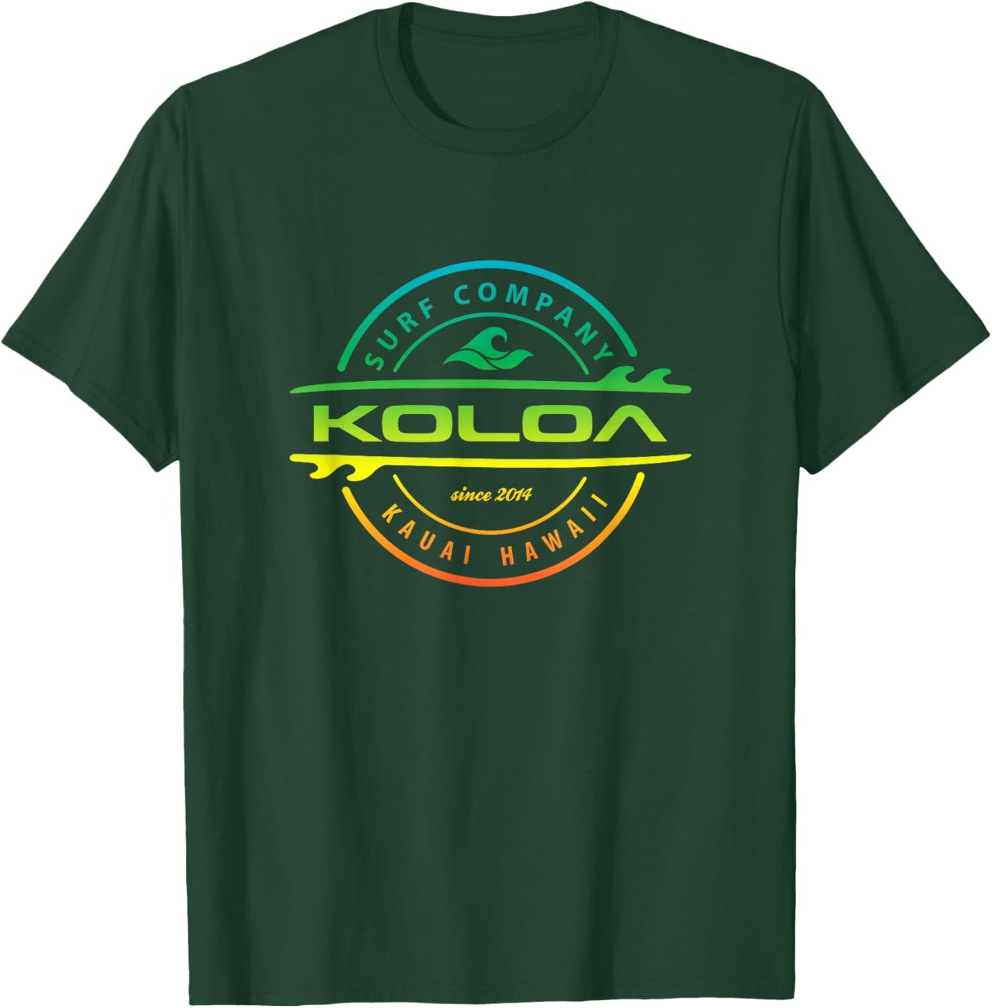 Koloa Surf Multicolor Lightweight Thruster Logo Graphic T-Shirt - T-Shirt | Forest