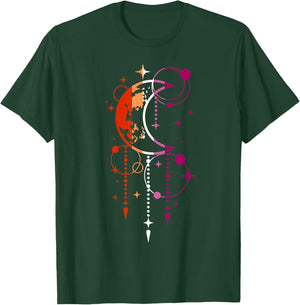 Cosmic Moon with Magical Lesbian Energy T-Shirt - T-Shirt | Forest