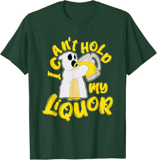 Halloween Beer Can’t Hold My Liquor Ghost Drank T-Shirt - T-Shirt | Forest