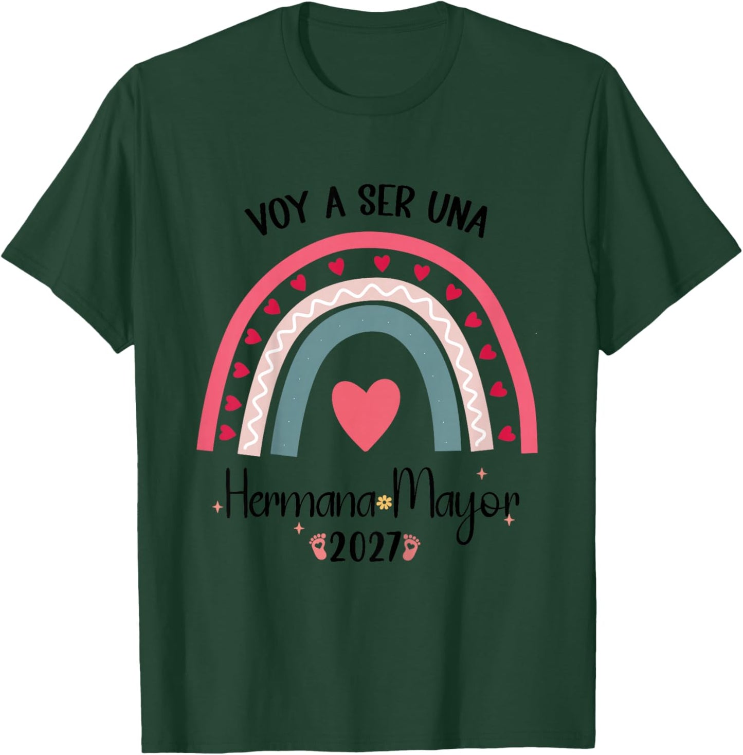 Kids Big Sister 2027 Spanish Voy A Ser Hermana Mayor 2027 T-Shirt - T-Shirt | Forest