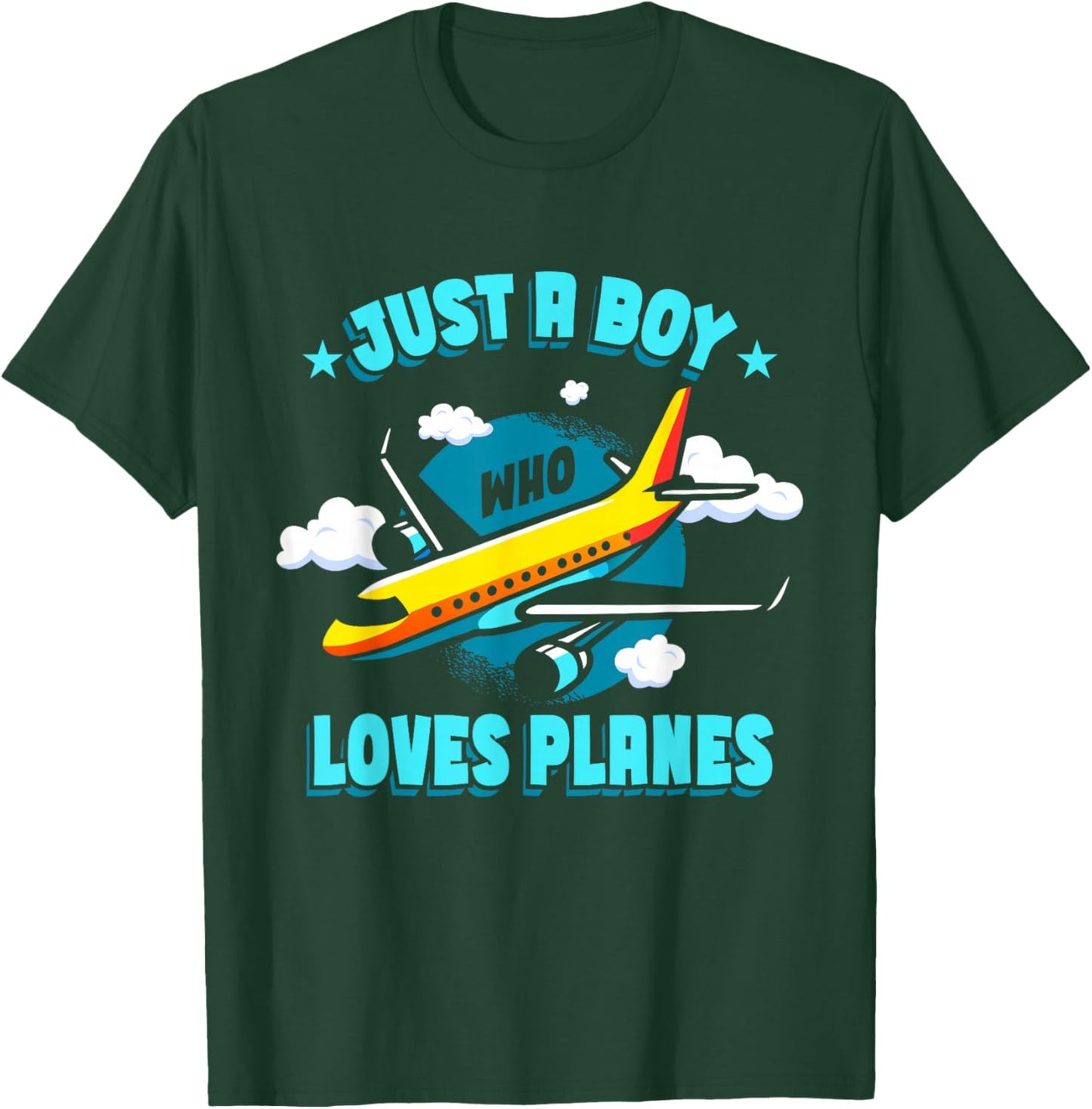 Plane Toddler Airplane Kids Just A Boy Who Loves Planes T-Shirt - T-Shirt | Forest