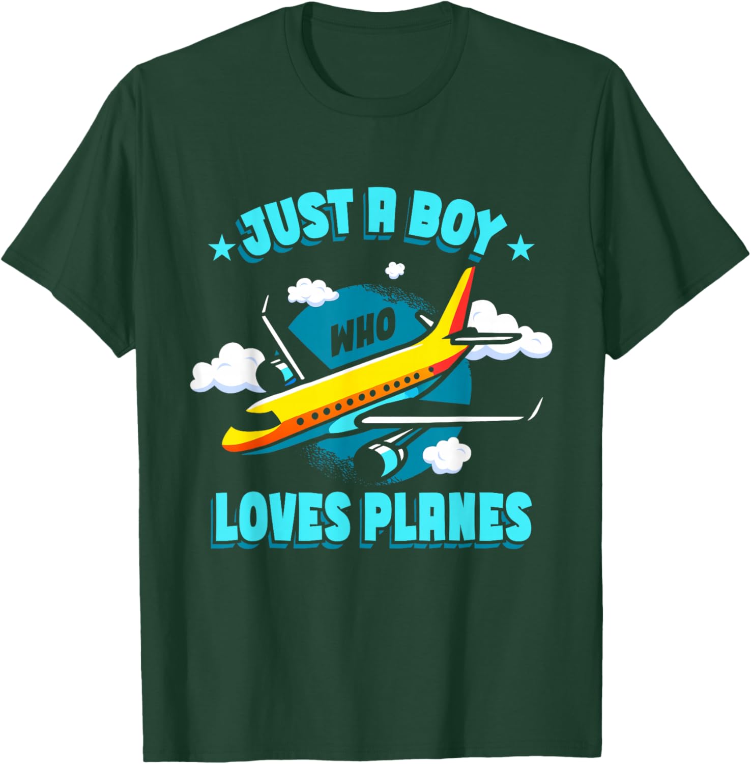 Plane Toddler Airplane Kids Just A Boy Who Loves Planes T-Shirt - T-Shirt | Forest