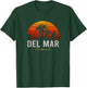 Del Mar California Retro Surfer Vintage Beach Men Women T-Shirt - T-Shirt | Forest