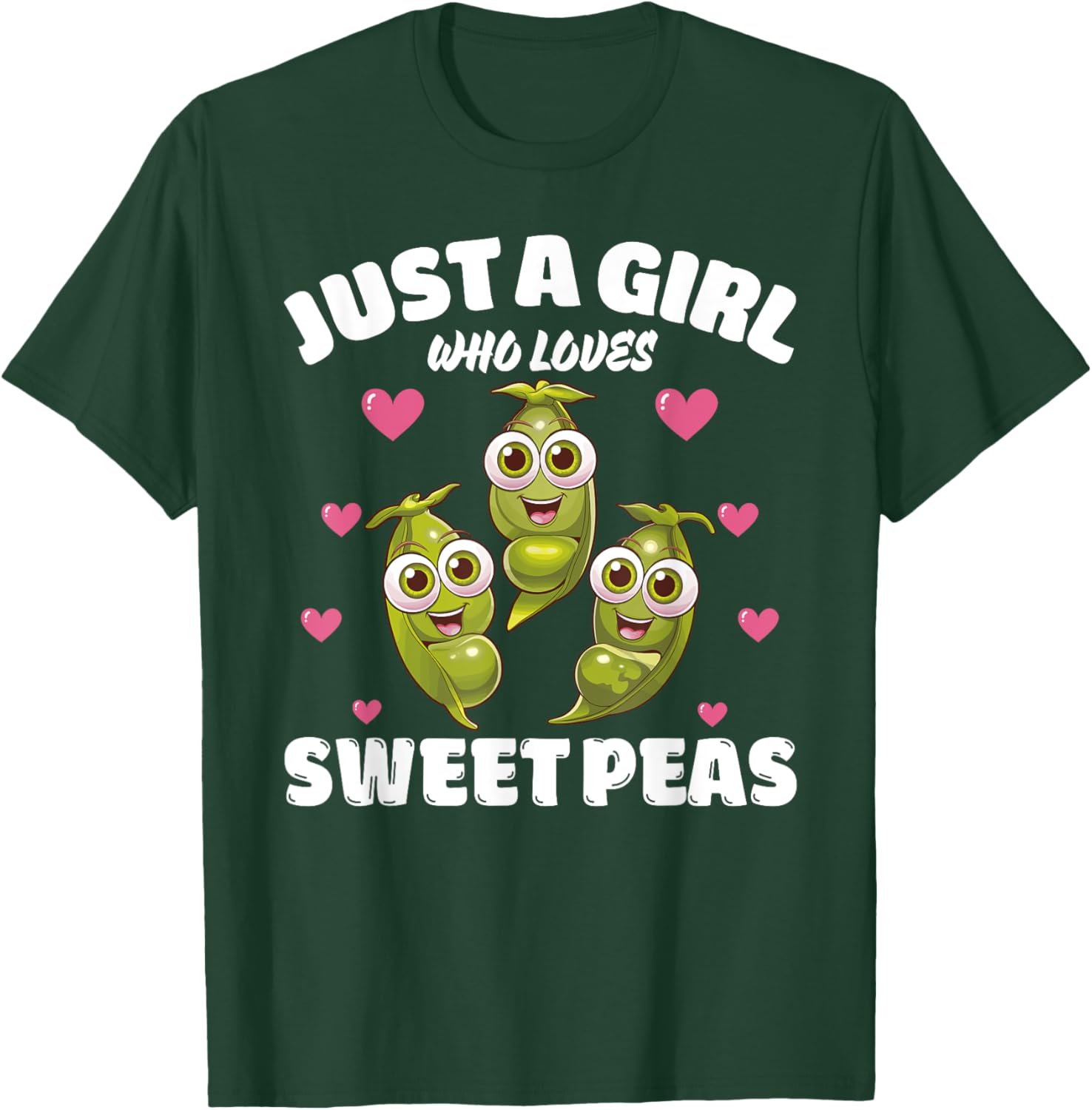 Just A Girl Who Loves Sweet Peas, Sweet Pea Flowers Lover T-Shirt - T-Shirt | Forest
